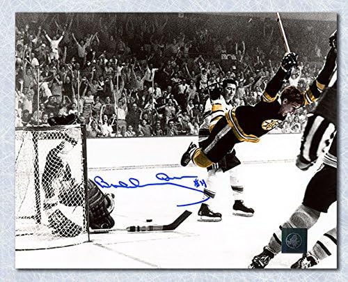 Autograph Authentic ORRB10203F Bobby Orr Boston Bruins Signed Winning Goal Color Spotlight 16 x 20 in. Photo