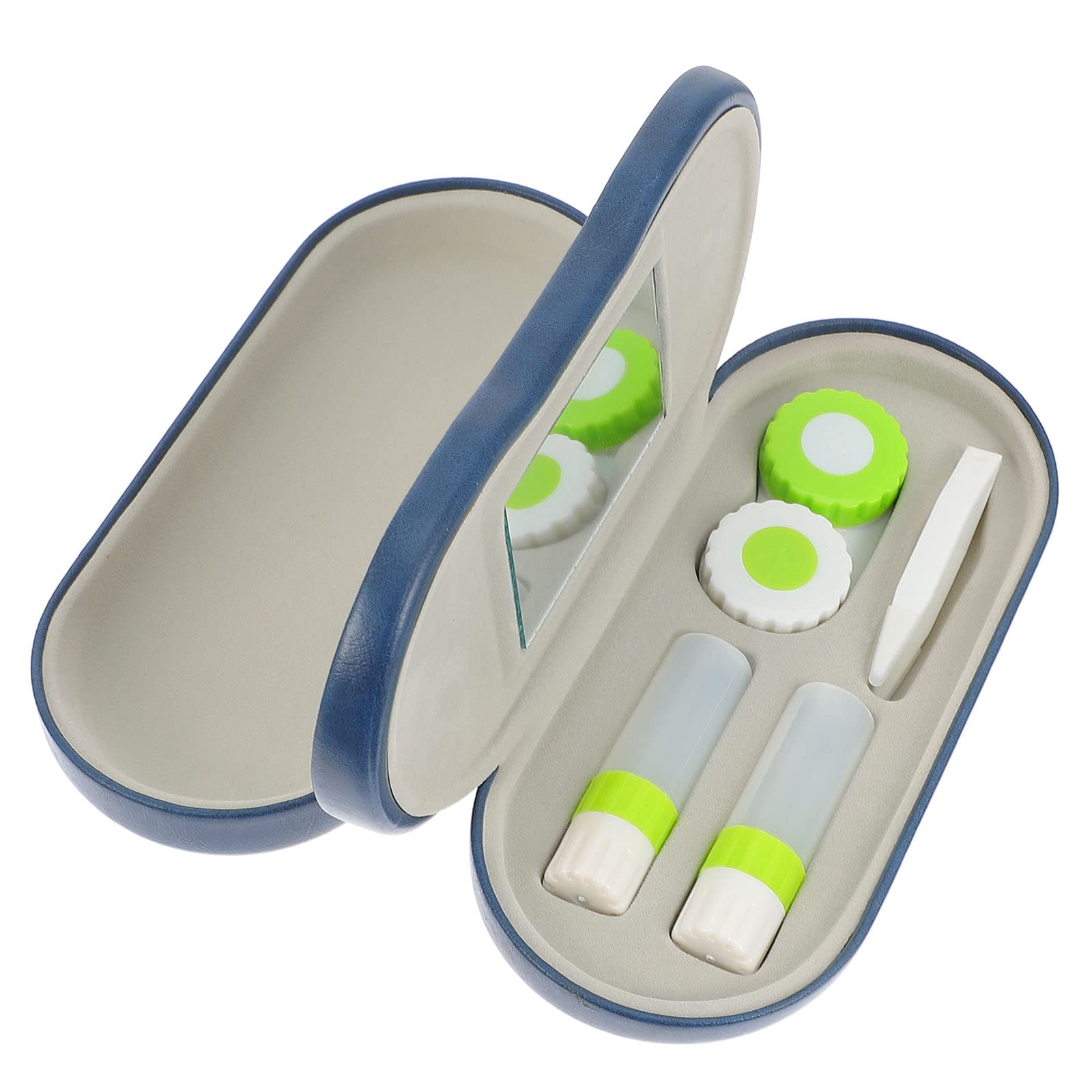 Healifty 2-in-1 Glasses Case Hard Double Use Portable and Lens Case with Storage for Travel Home Protection