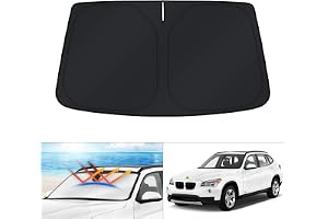 KUST Windshield Sun Shade for BMW X1 E84 Accessories 2011 2012 2013 2014 2015 Custom Fit Sunshade Foldable Sun Visor Protector Blocks UV Rays Keep Your Car Cooler
