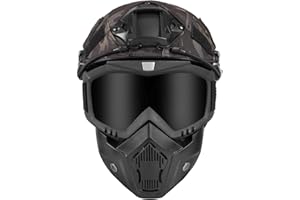 DTACGERA Airsoft Helmet with Helmet Cover, Tactical Helemt with Face Mask, PJ Type Tactical Paintball Airsoft Fast Helmet for Cosplay Outdoor Activities