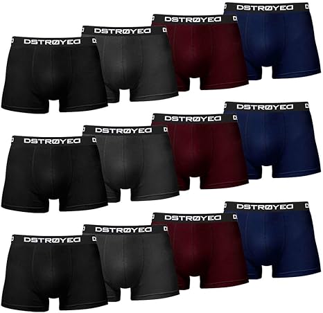 DSTROYED ® Boxershorts Men Herren 12er Pack Unterwäsche Unterhosen Männer Retroshorts 318-313