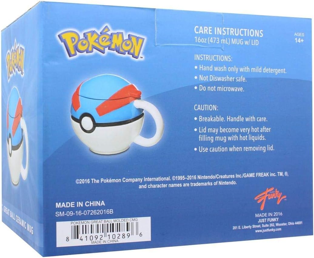 Mug 3D Pokeball Pokémon - Merchandising Officiel 2016 - Neuf