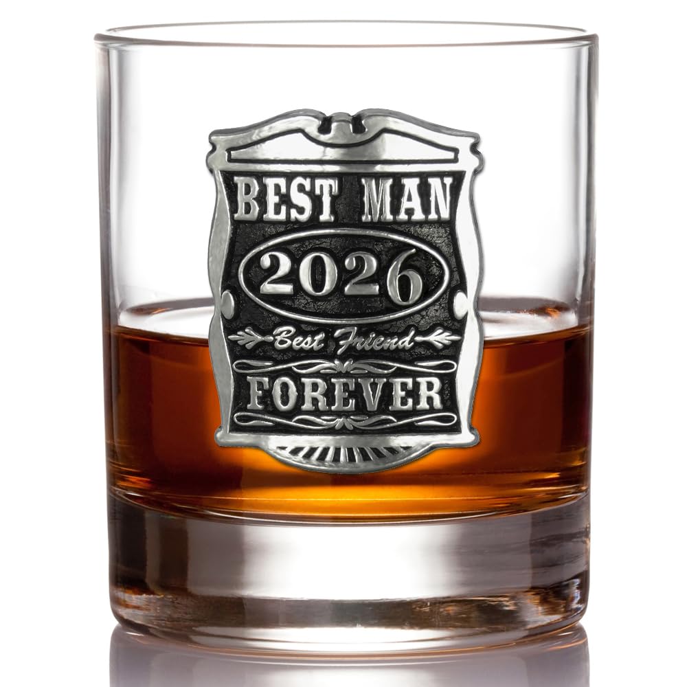 English Pewter Company 11oz Best Man Tumbler Whisky Glass Personalised with Your Year – Perfect Wedding Party Gifts for Your Groomsmen – Gift Box [WD002]