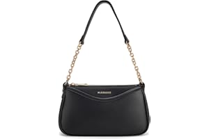 Missnine Shoulder Bag for Women Small Purse Trendy Clutch Hobo Bag Vegan Leather Mini Handbag with Zipper Closure