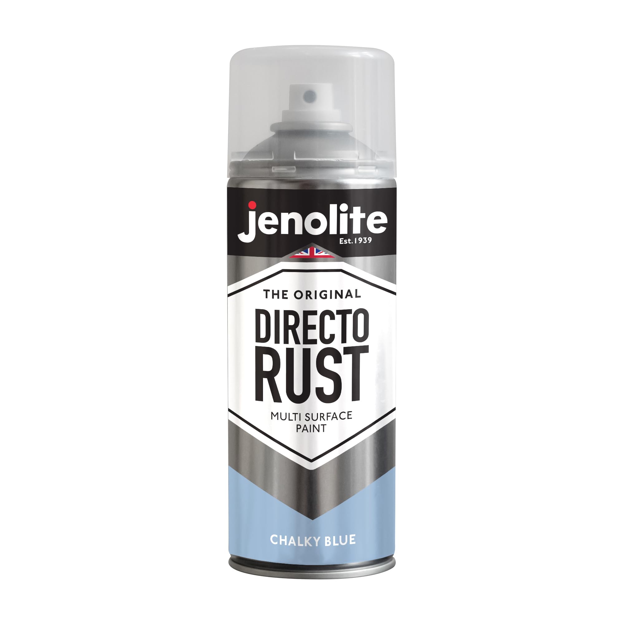 JENOLITE Directorust Chalky Spray Paint | BLUE | 400ml | Multi-Surface Chalky Finish Spray Paint | Ideal For Furniture, Ornaments, Picture Frames | Interior & Exterior Use | PANTONE 644U