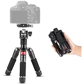 NEEWER Portable Travel Mini Tabletop Tripod, Aluminum Alloy 20''/ 50cm | Desktop Desk Tripod with 360 Degree Ball Head, 1/4" Quick Shoe Plate for DSLR Camera Video Camcorder, Max Load 11 Lb/5 Kg