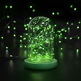 cshare Green Fairy Lights 5M Battery Operated 50 LEDs Silver Wire view 4