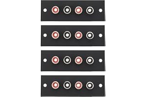 OTOTEC 4Pcs 4 Way RCA Female Jack Audio Coaxial Connector Socket 24x73mm for Mixers Tvs Audio Switchers