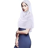 Geyoga Hijab Scarf for Women Soft Chiffon Rhinestone Long Scarf Shawl Fashion Muslim Hijab Head Wrap Scarves