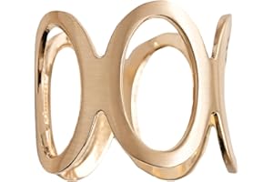 JEWEDECO Metal Curtain Buckle Tiebacks Alloy Curtain Holdbacks with Hollow Circle Design for Living Room and