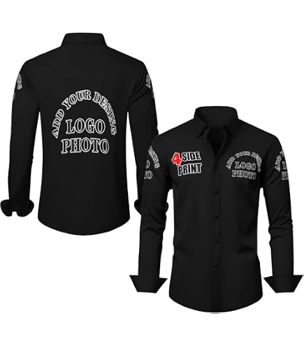 Custom Button Down Shirts Bulk Personalized Long Sleeve Shirts