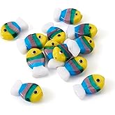 Craftdady Colorful Fish Bracelet Beads Cute Crystal Fish Lampwork Glass Beads Ocean Animal Earring Bead Loose Spacer for DIY Earring Necklace Jewelry Making