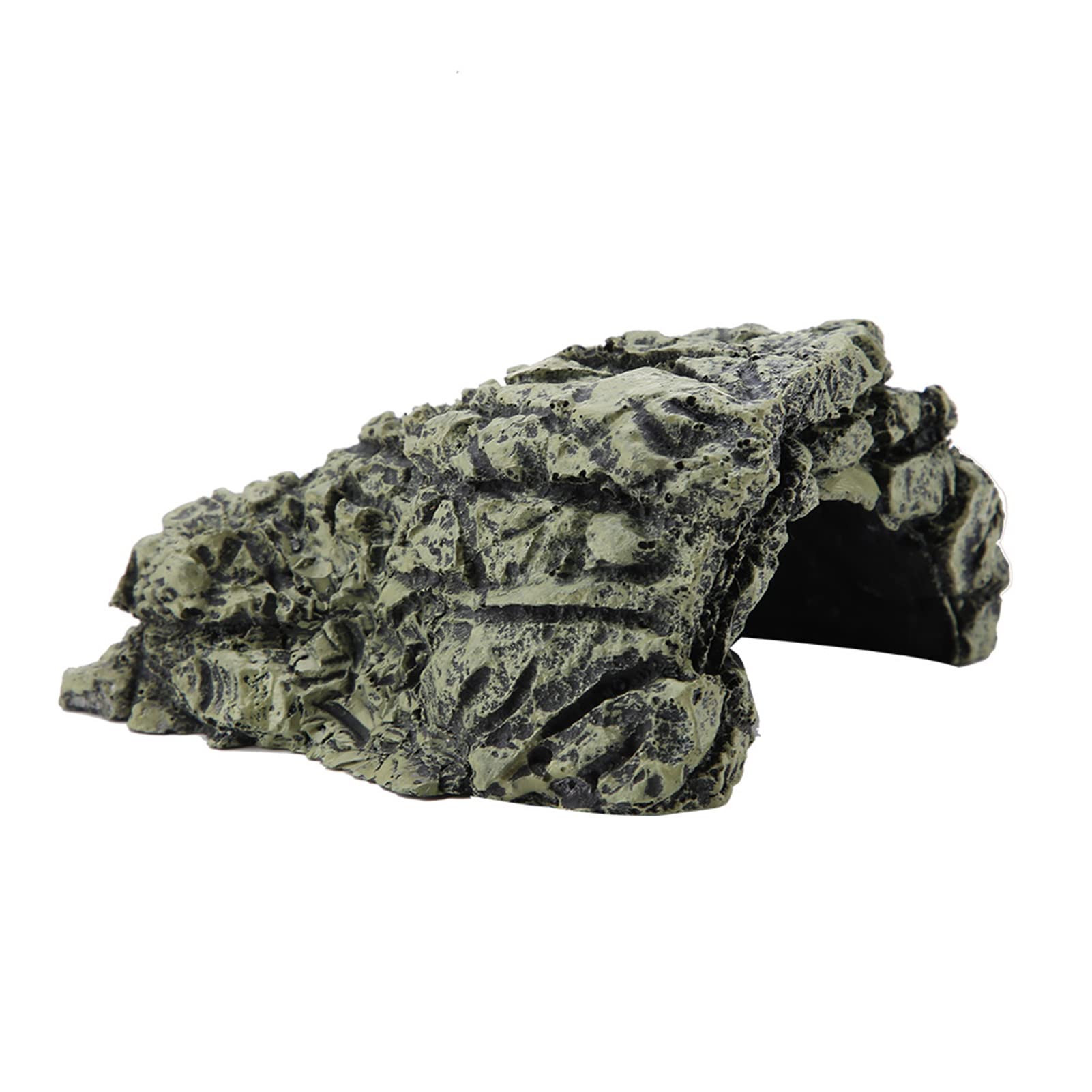 Weiyiroty Fish Hiding Cave, Turtle Hiding Resin Cave, Aquarium Turtle Reptile Basking Hide House Habitat Shelter Decoration Ornament for Aquarium, Tank, Pond, etc(DB-025B Medium)
