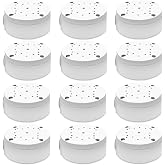 12 Pack Security Camera Junction Boxes for Bullet Cameras, Aluminum Mounts | Waterproof Aluminum CCTV Junction Boxes for Hiding Cables and Mounting Compatible Bullet Cameras on Walls and Ceilings.