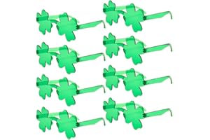 WODMAZ 8 Pairs St Patrick's Day Four Leaf Shamrock Sunglasses, Green Lucky Plastic Clover Glasses Eyeglasses Accessories for St Patricks Day Party Favor Great Party Supplies