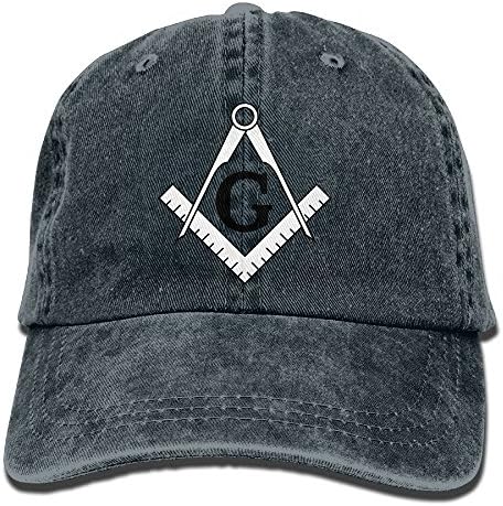 Man Freemason Denim Hat Adjustable Mens Low Baseball Cap