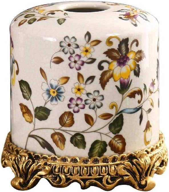 GPPZM Ceramic tissue box Modern Round Paper Facial Tissue