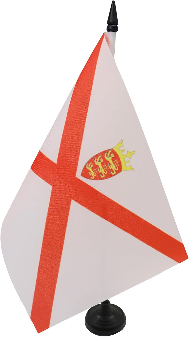 AZ FLAG Jersey Table Flag 5x8 in Desk Flag with Pole & Base 100% Polyester