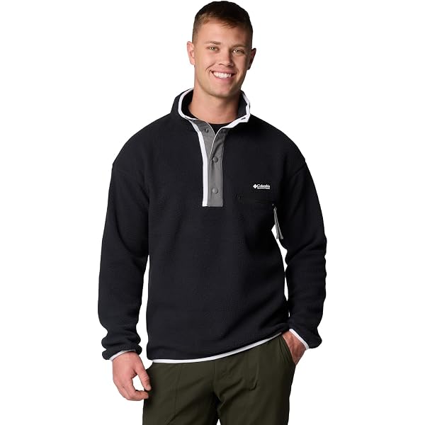 Columbia Lã masculina Helvetia II Half Snap, Preto, PP : Amazon