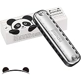 Focusound Panda Harmonica for Kids, Diatonic Key of C, Smooth Rounded Edges