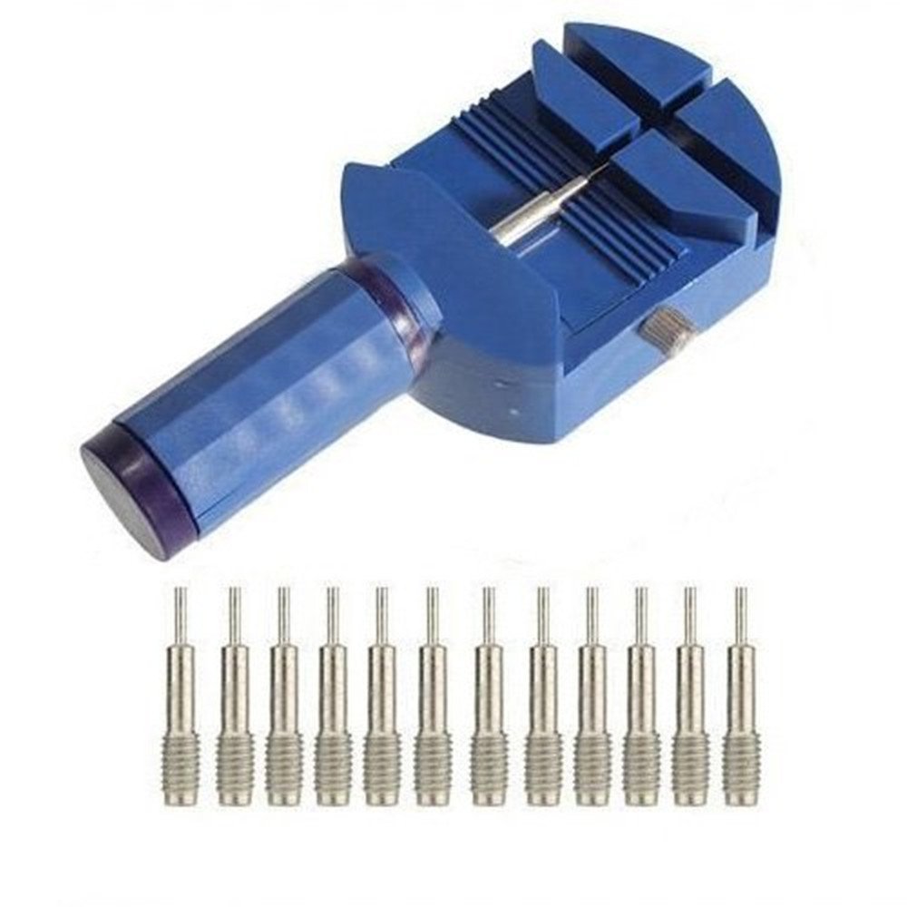 Veewon Watch Band Removal Tool Link Pin Remover Strap Adjuster Opener Repair Watch Maker Tool Kit with 12 pin