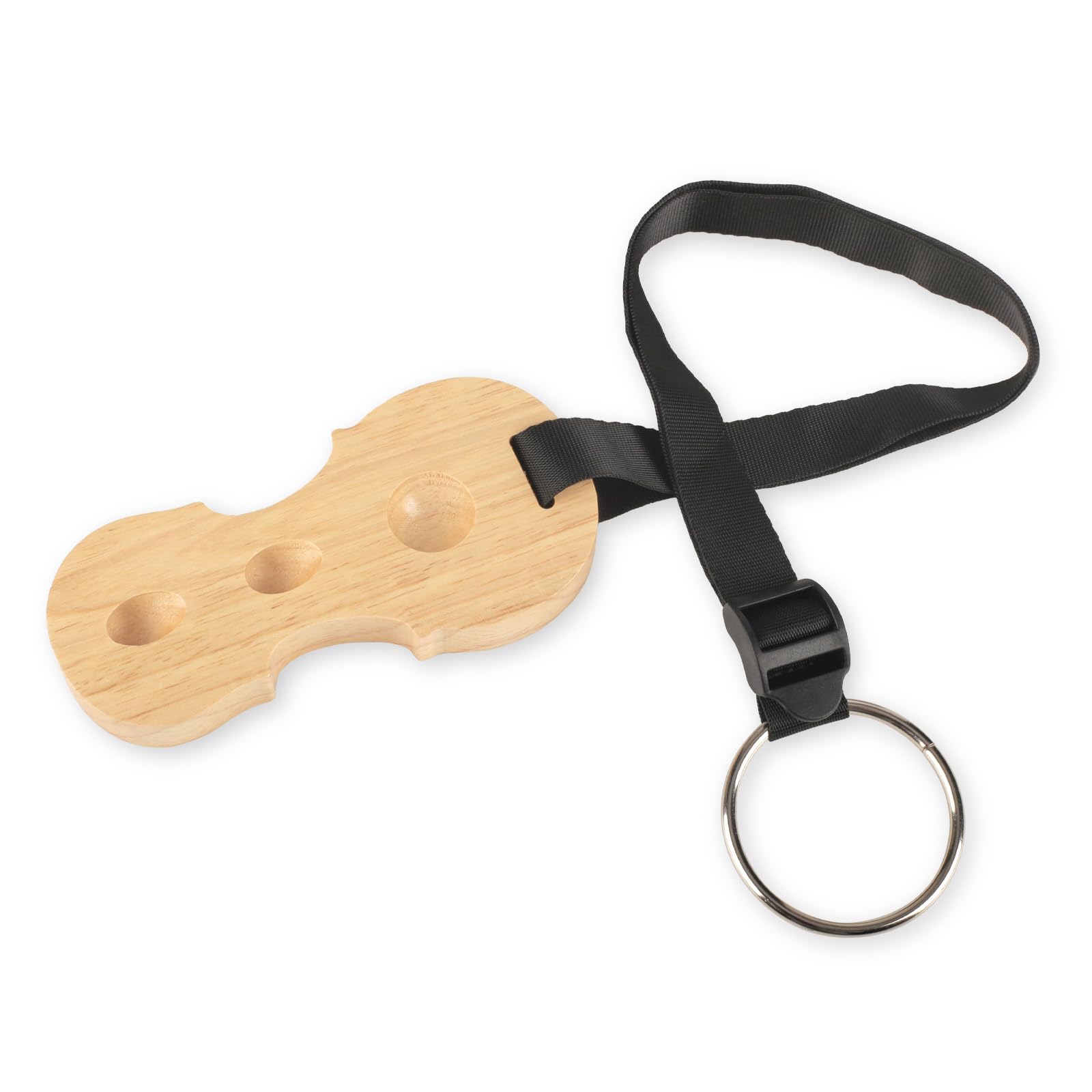 Solid Wood Cello Endpin Rest Non-slip Stopper Anchor Protector in Cello Shape 3 Holes Holder(Cello Shape -Natural Wood)