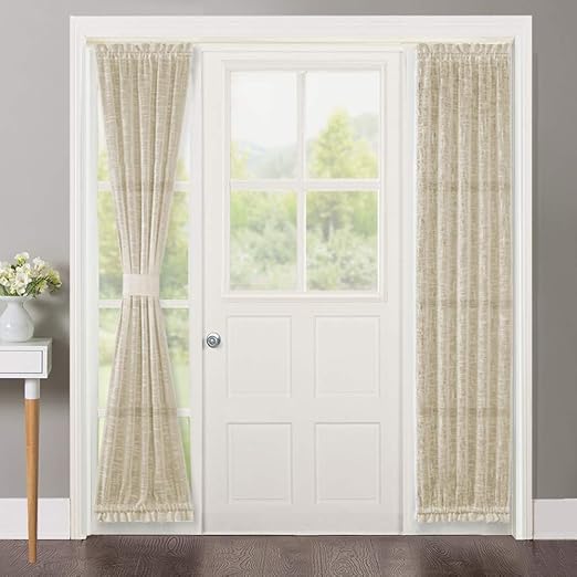 Amazon Com Nicetown Curtains For Side Lights Window Linen