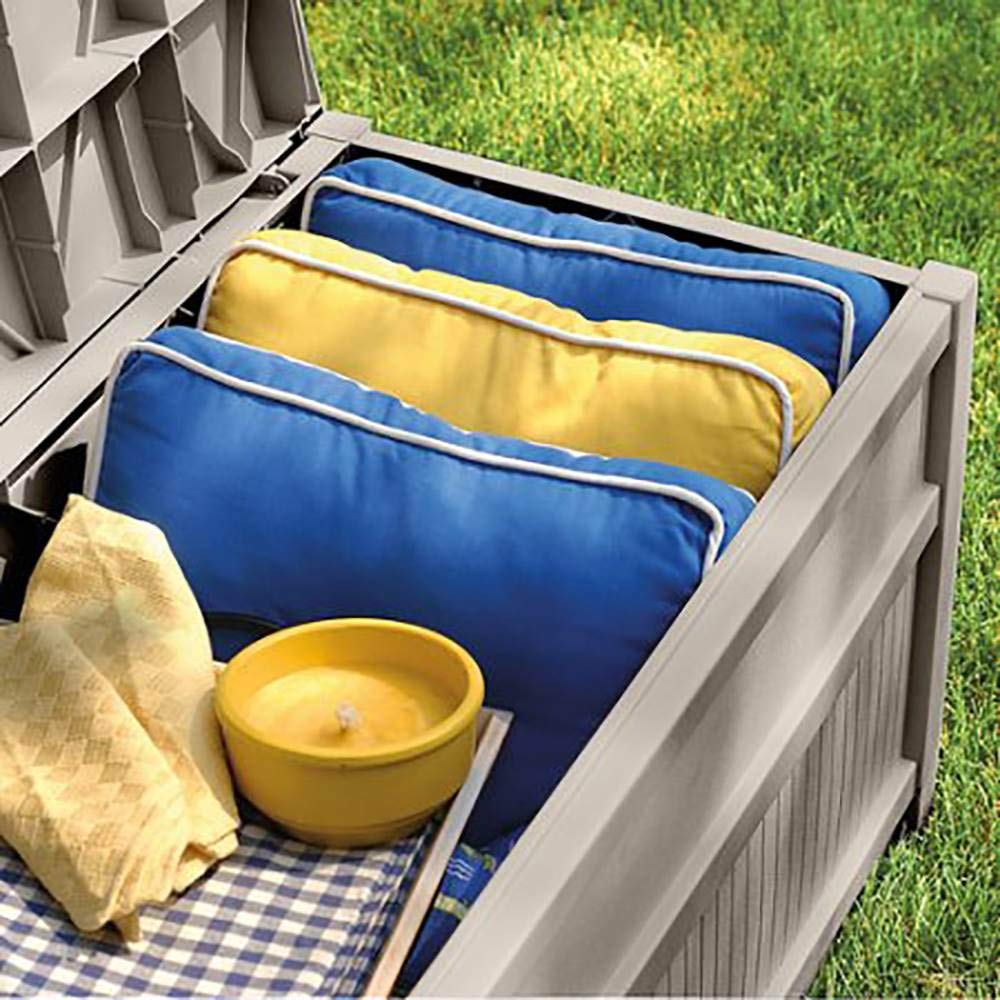 Suncast 50-Gallon Medium Deck Box - Lightweight Resin ...