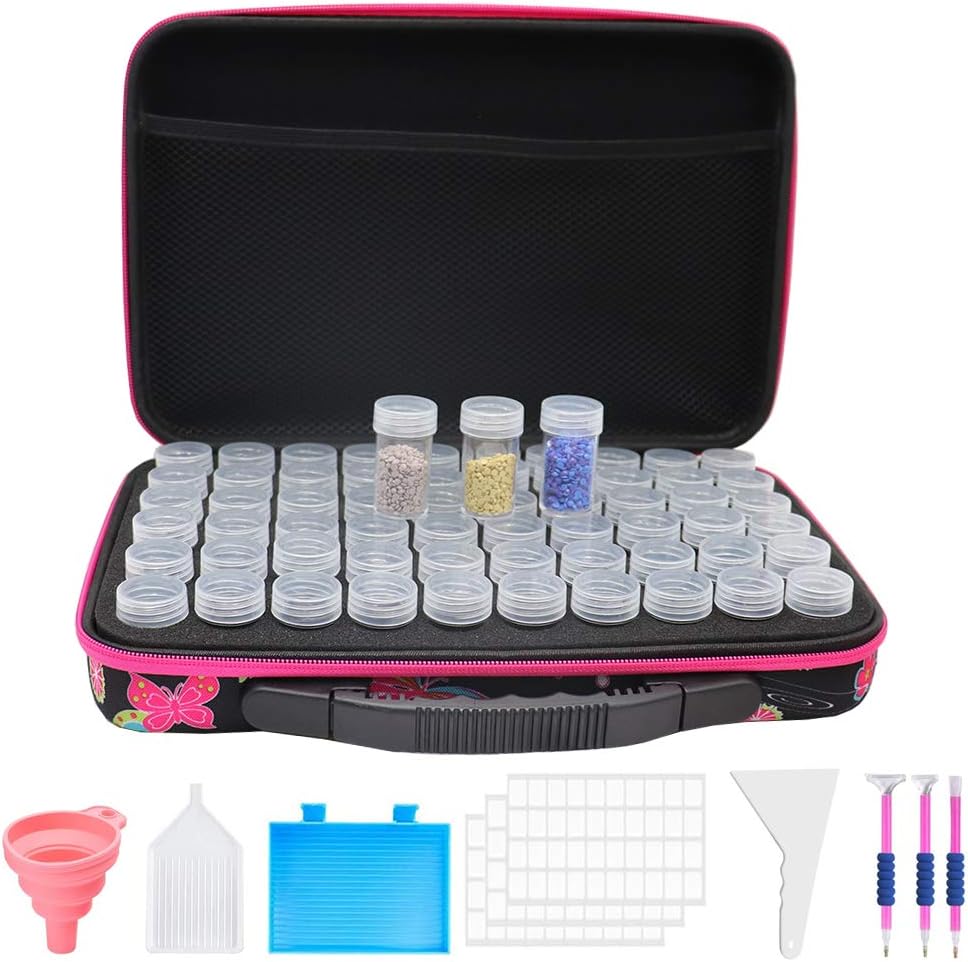 SanerDirect 60 Grids Diamond Painting Storage Container, Diamonds Drill