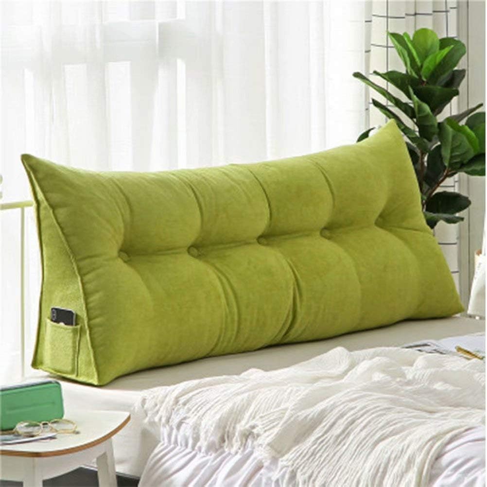 Zone Triangular Wedge Cushion Sofa Bed Large Soft Upholstered Headboard Filled Wedge Cushion Bed Backrest Positioning Support Reading Pillow Office Lumbar Pad with Removable