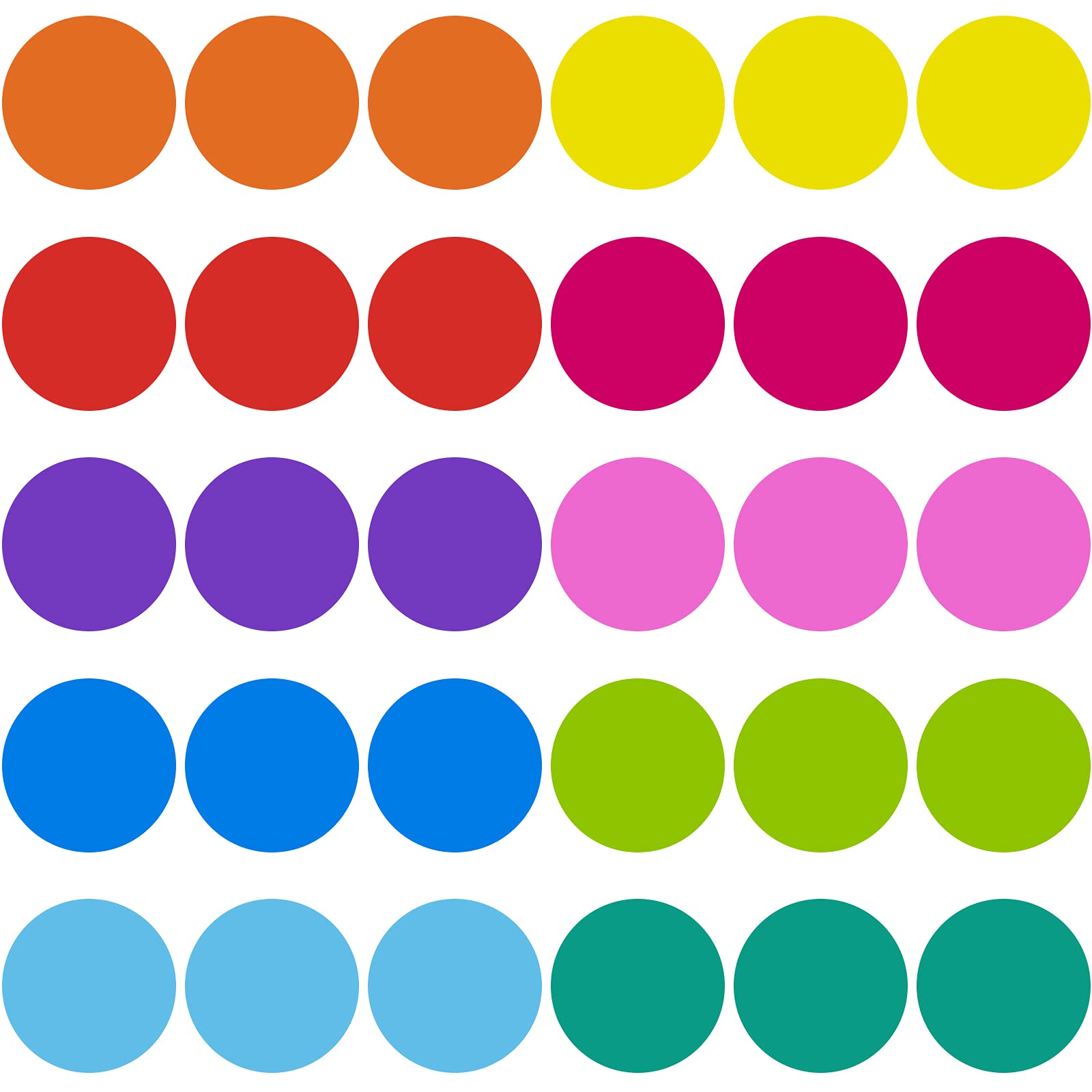 Photo 1 of Outus 30 Pieces 6 Inch Classroom Floor Stickers Multicolor Classroom Spots for Line up Markers Self Adhesive Vinyl Stickers for Preschool Kindergarten Students Kids (Chic Color, Fresh Dot Style)