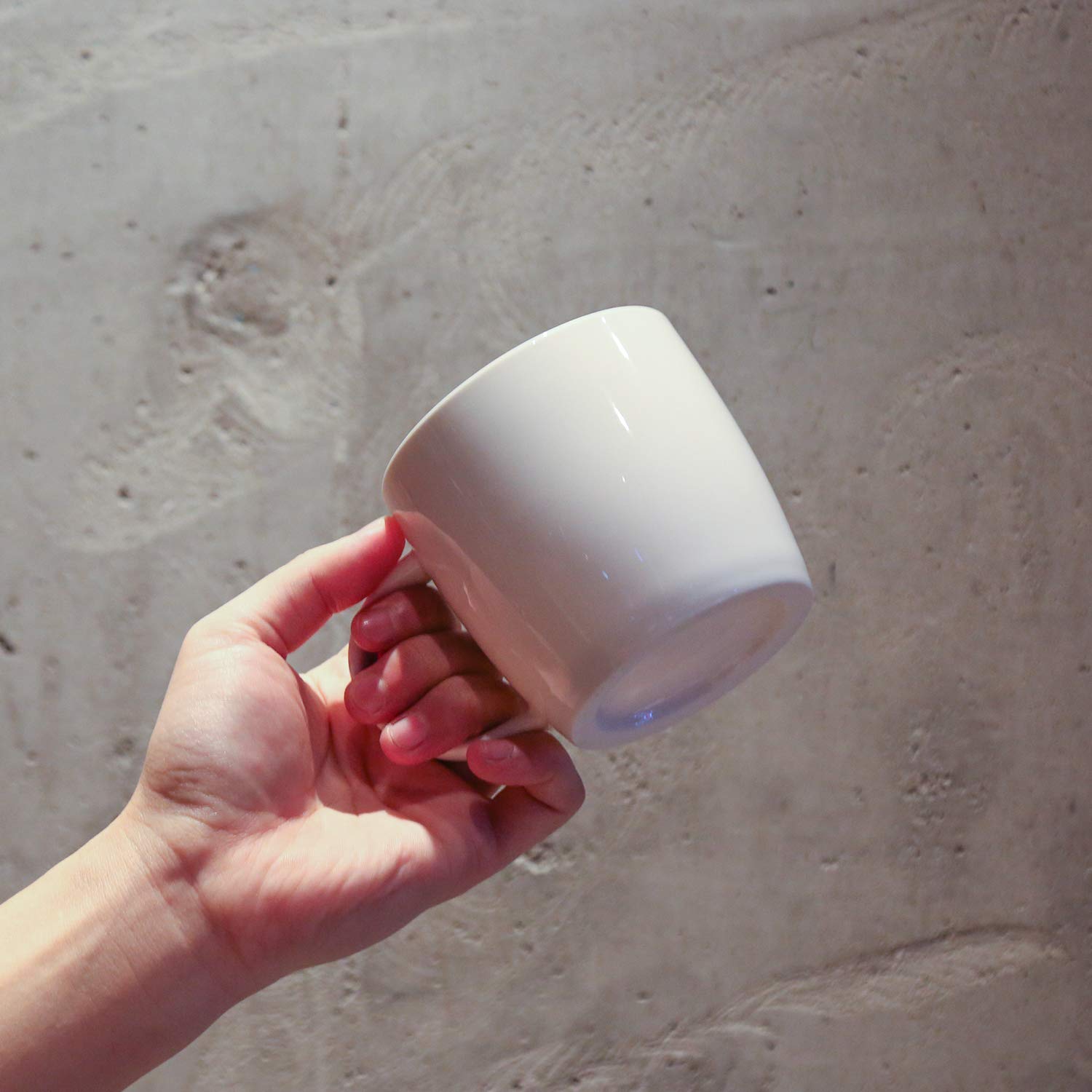 Alt-GT Porcelain Mugs for Coffee, Tea, Cocoa, Latte,Ceramic Mulled Drinks Restaurant Mug Set, Set of 6 (White-10oz)