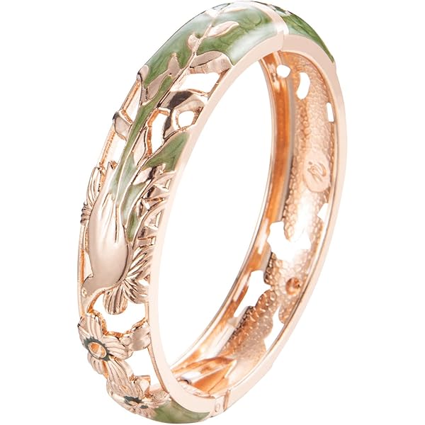 アクセサリー vintage spring bangle Amazon.com: WUPNGS Vintage Cloisonne Bangle Spring Hinged