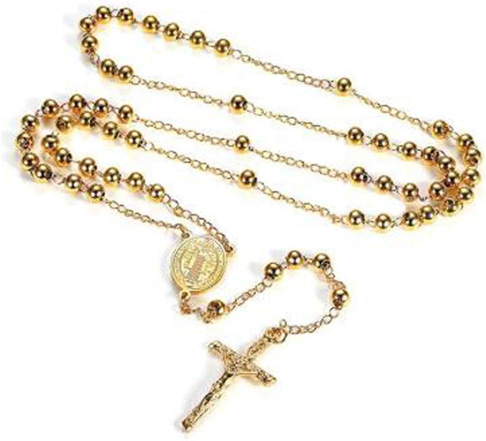 WYL European and American hip hop Jesus pendant 6mm stainless steel rosary chain