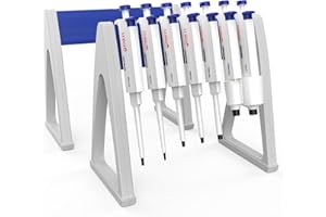 FOUR E'S SCIENTIFIC 2 Pcs Pipette Stand, Lab Pipettor Holder, Plastic Micropipette Rack Hold Up to 7-8 Pipettes (Micro Pipettes Not Included)