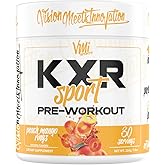 VMI Sports KXR Sport Pre-Workout Powder | Energy – Performance – Focus and Pumps | Maximum Absorption Formula | Great Taste for Men & Women | 30 Servings (30 Servings, Peach Mango Rings)