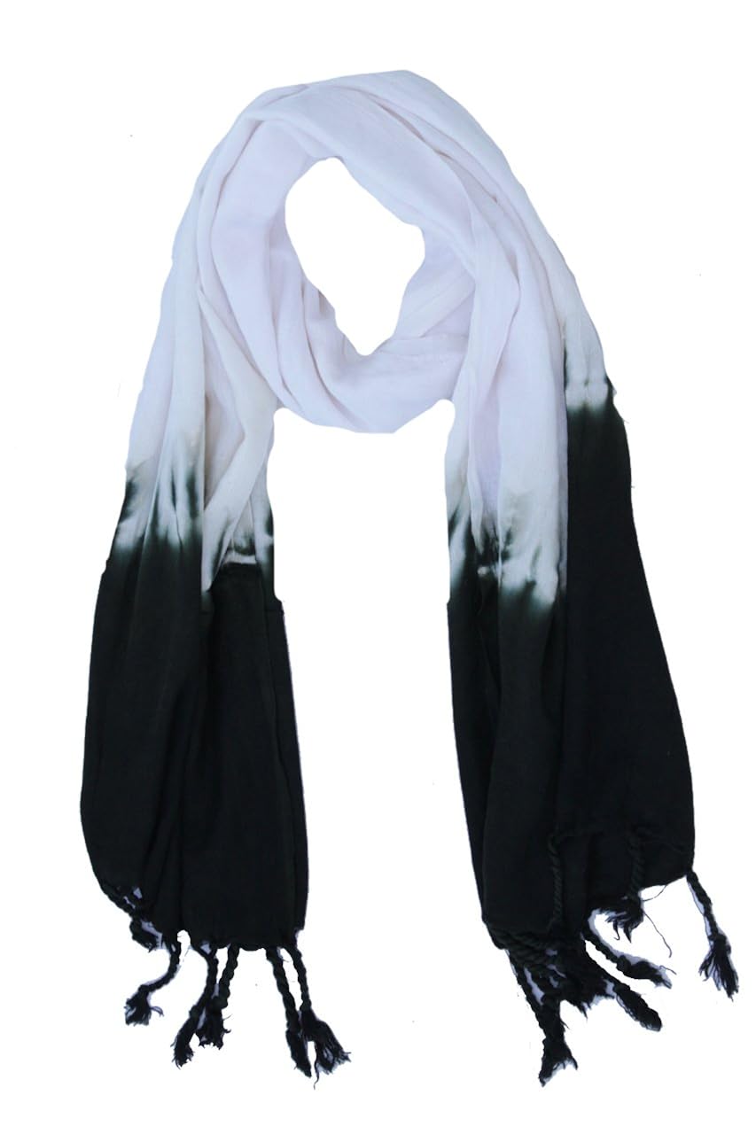 color nirvana tie dye white center stole