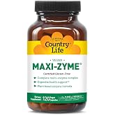 Country Life Maxi-Zyme Digestive Enzyme Complex, 120 Vegan Capsules | Helps break down protein, fats and carbohydrates when taken before meals