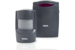 Ideal Security Wireless Indoor and Outdoor Motion Sensor Alarm, 395FT PIR Sensor Connection Range, 26FT Motion Detector Range