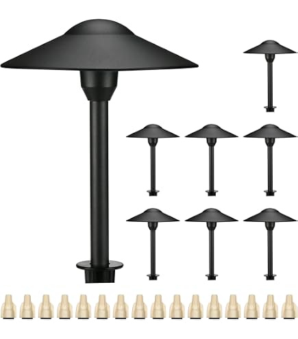 Vartalys Low Voltage Landscape Deck Lights - Oil-R믭 Bronze 12V...