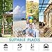 RYB HOME Outdoor Curtains for Patio - Waterproof & Sunlight Block Out Insulated Privacy Indoor Outdoor Curtains for Front Porch Garden Backyard, 1 Panel, 52 inch Wide x 95 inches Long, Cream Beige