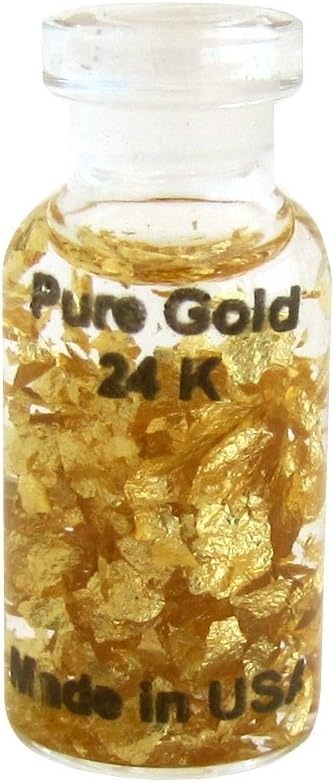 TG,LLC Treasure Gurus 14k Pure Leaf Flake Vial of Gold