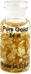 TG,LLC Treasure Gurus 14k Pure Leaf Flake Vial of Gold