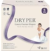 Baby Diaper, DRYPER Disposable Diaper Newborn Nappies Size 5 (13-18kg), 3D Leak Guards & Wetness Indicator, Ultra-Soft & Thin, Fast Water Absorption, 36 Nappies