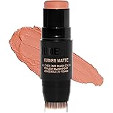 Nudestix Nudies Blush Stick – 3-in-1 Cream Blush for Cheeks, Eyes & Lips with Built-In Brush | Soft Matte Finish for a Natural Flush