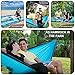 LATTCURE Double Camping Hammock, Lightweight Portable Hammock Parachute Nylon Fabric & 600LB High Capacity with 2 Adjustable Hanging Straps for Camping Backpacking Travel Beach Yard(Blue+Grey)