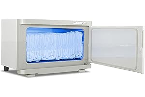 Pursonic Professional Towel Warmer with UV Sterilizer - 8L Premium Towel Warmer 360 Heating with Separate Water Tank - Aluminum Interior for Bathroom, Spa, Salon & Home (White)