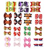 Dog Hair Bows Rubber Bands - Holiday Style Christmas & Halloween Accessories and Decorations