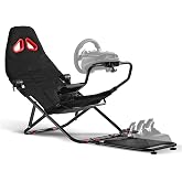 DIWANGUS Foldable Racing Simulator Cockpit for Logitech Thrustmaster MOZA | Fits G29/G920/G923, T300RS &amp; R5; Seat Included; Folds Away in About 15 Seconds; 10-Min Setup; Sturdy Steel Frame