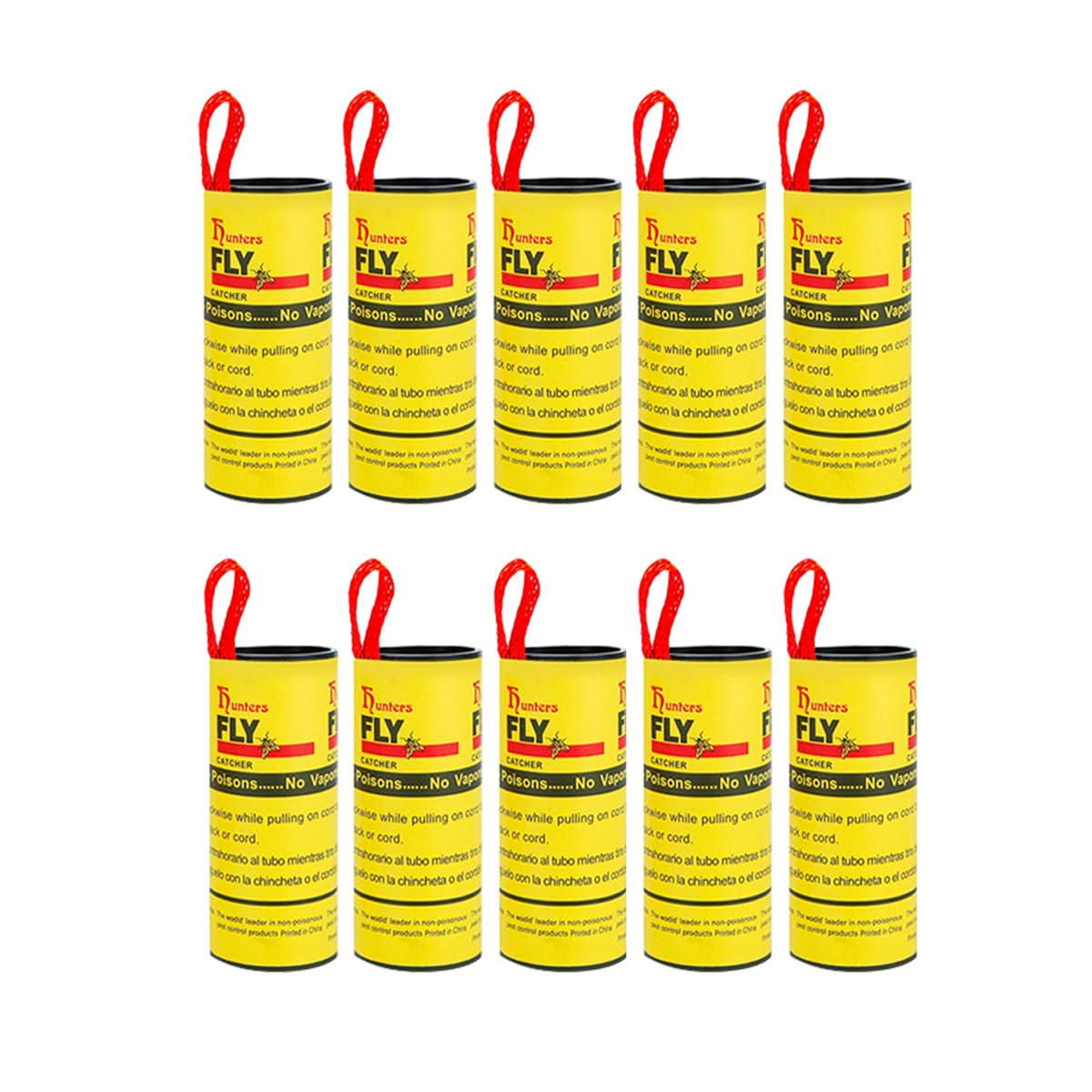 Namvo 10pcs Fly Traps, Premium Non-Toxic Fly Killer For Fruit Flies, Fly Trap Rolls, Mosquitoes And Moths, Fly Trap Strips For Indoor And Outdoor Use